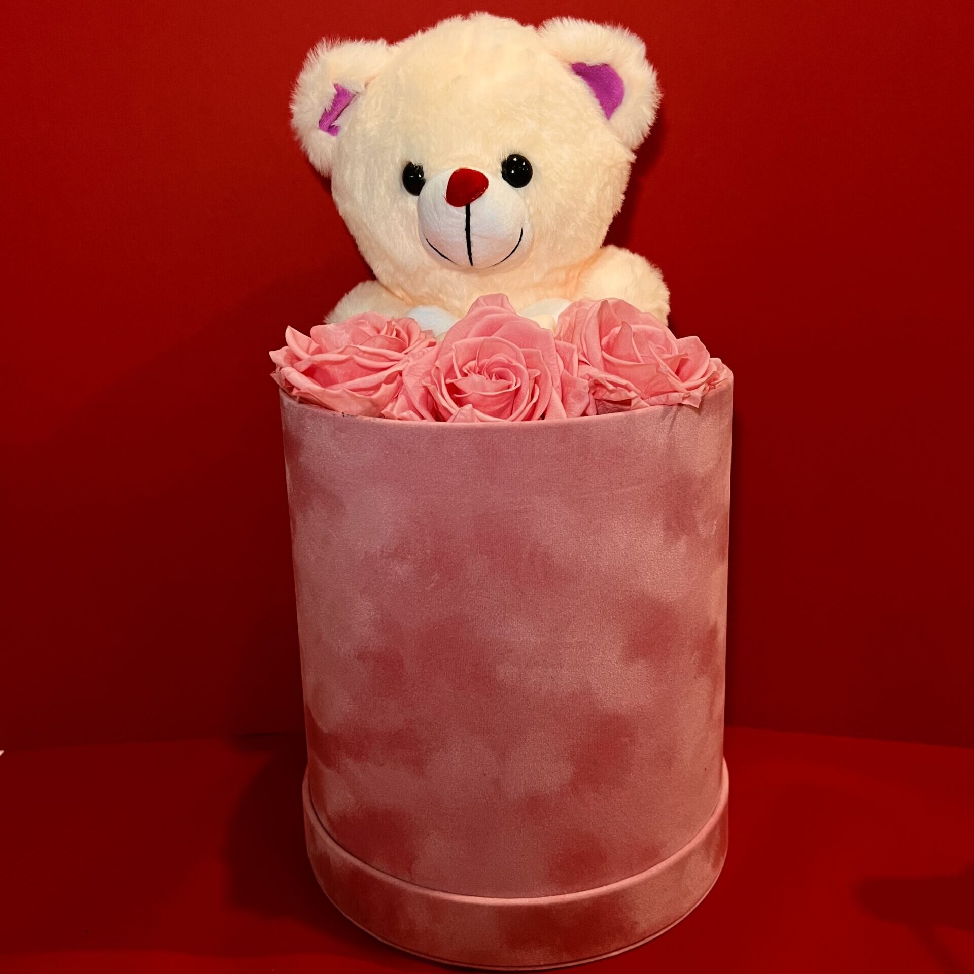 Gift Box με Αρκουδάκι και Forever Roses