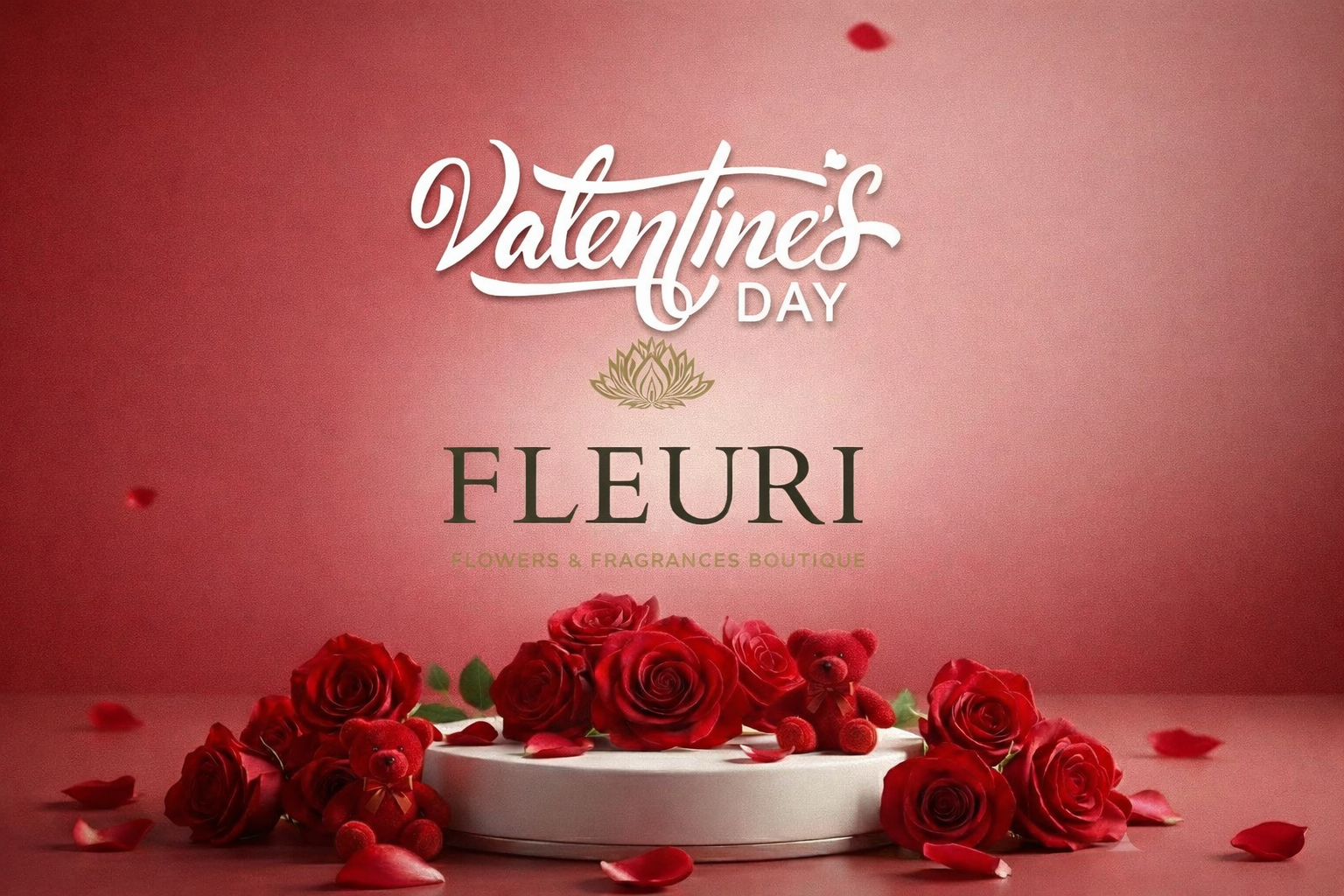 Δώρο για τον Άγιο Βαλεντίνο Λουλούδια Αρκουδάκι Gift Box